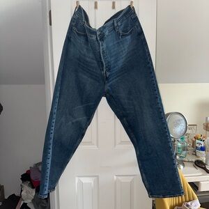 Old Navy size 24 extra high rise sky hi straight blue jeans